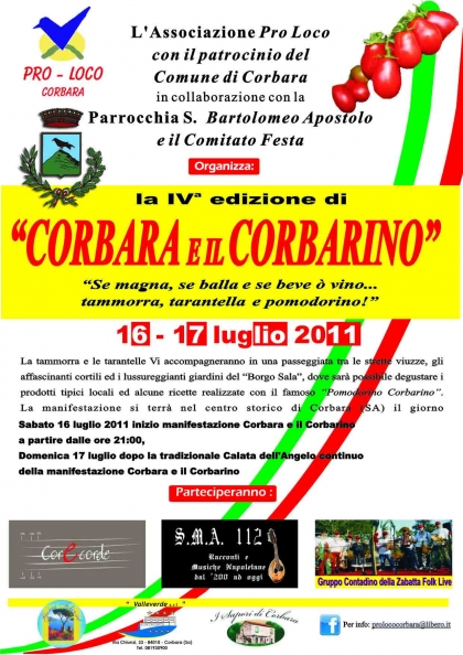 IV edizione di Corbara e il Corbarino Sabato 16 e Domenica 17 Luglio 